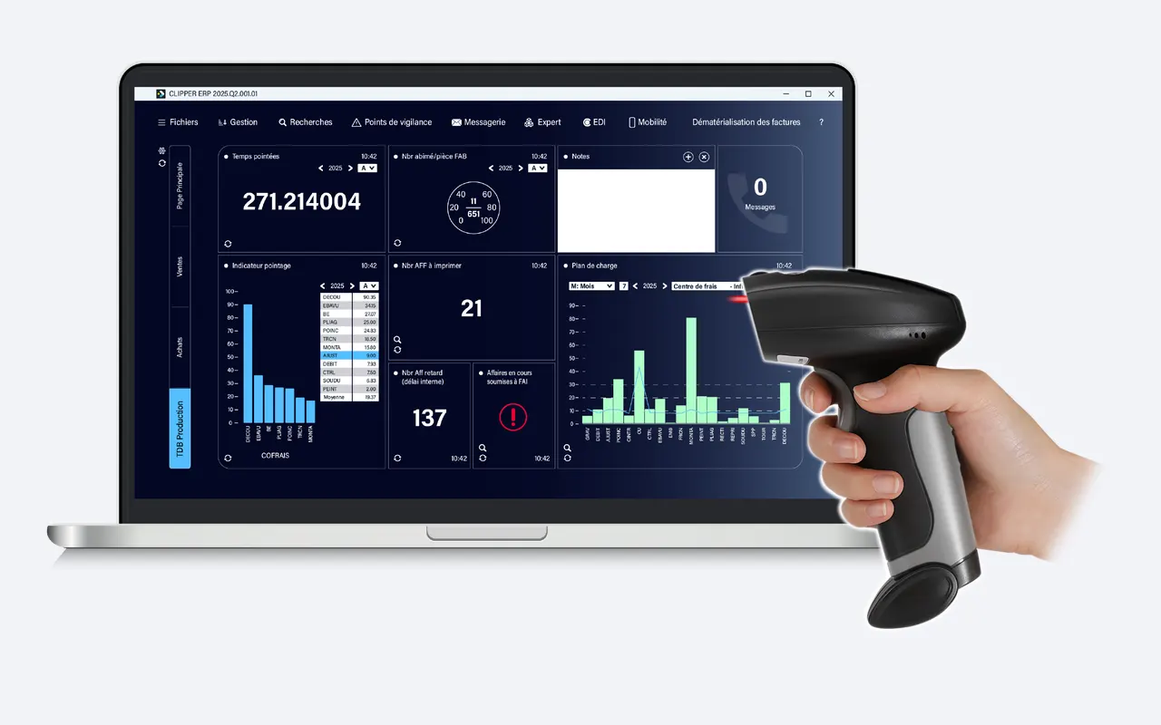 Interface de l'ERP Clipper